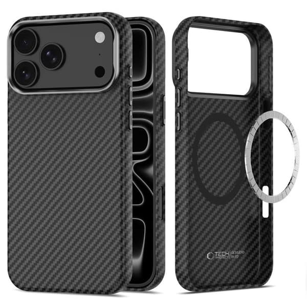 Tech-Protect Mobilskal För iPhone 18 Pro/17 Pro Magsafe Ion Carbon