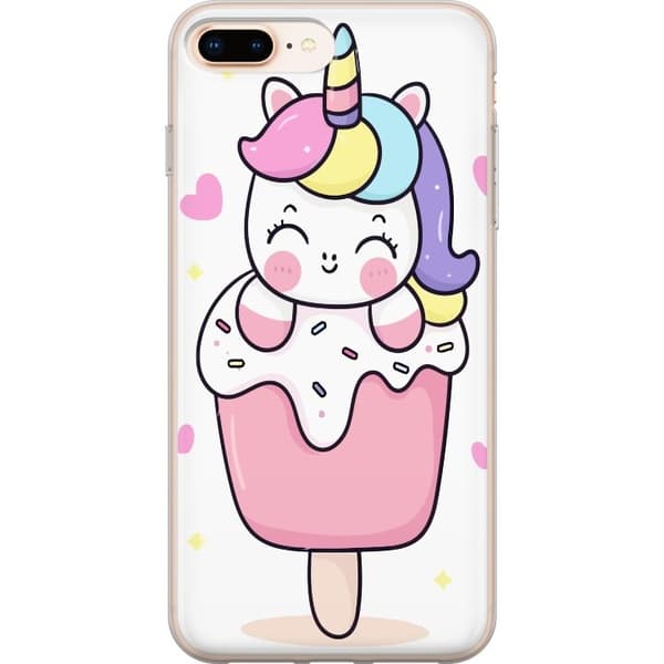 Telefontaske til Apple iPhone 8 Plus med Happy Unicorn