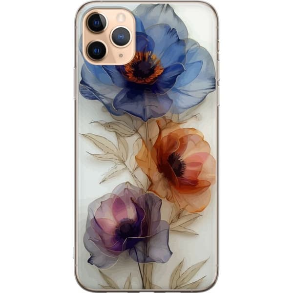 Taske til Apple iPhone 11 Pro Max med silkeblomster