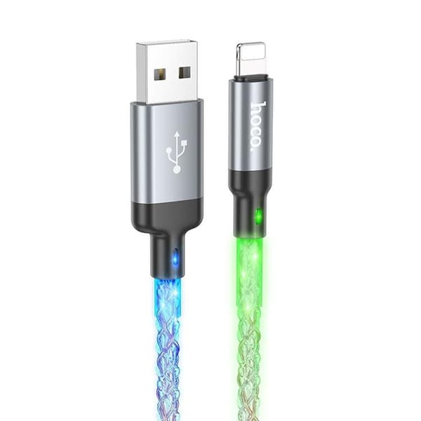 Hoco USB-A til Lightning Kabel 2.4A 1m U112 - Grå