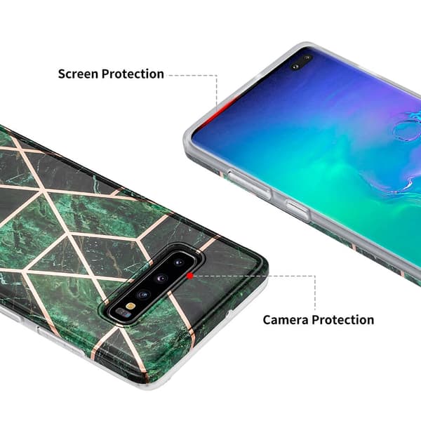 BOOM - Grid cover Galaxy S10 Plus - Lilla Marmor