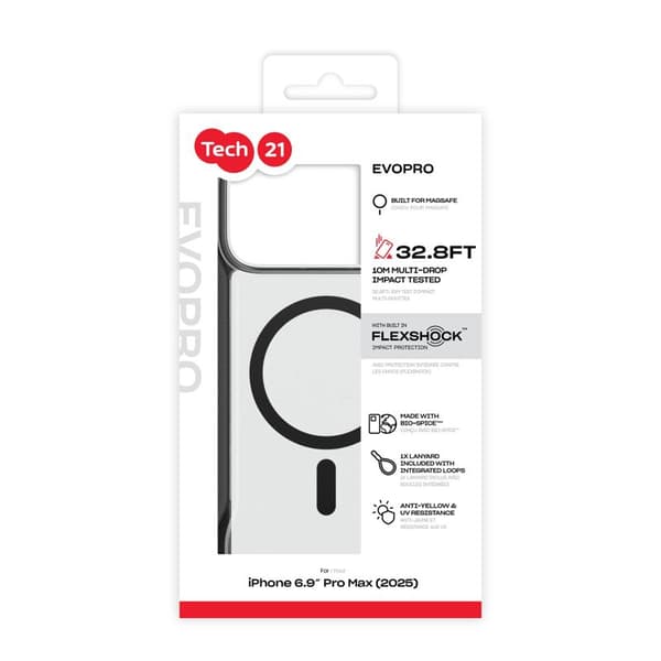 Tech21 Evo Pro MagSafe handlina Apple iPhone 17 Pro Max Transp./Svart