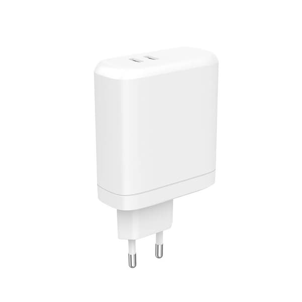 GEAR Laddare 220V 2xUSB-C PD 60W Vit