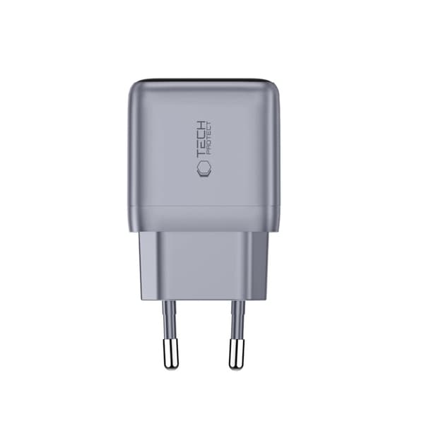 Tech-Protect PowerVision 45W GaN Vægoplader - Mørkegrå