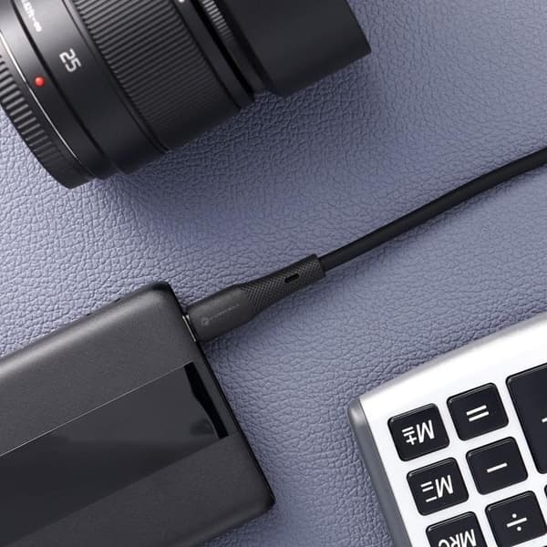 FORCELL USB-A til USB-C 66W Kabel 3A 1m QC4.0 Silikone C342 - Sort