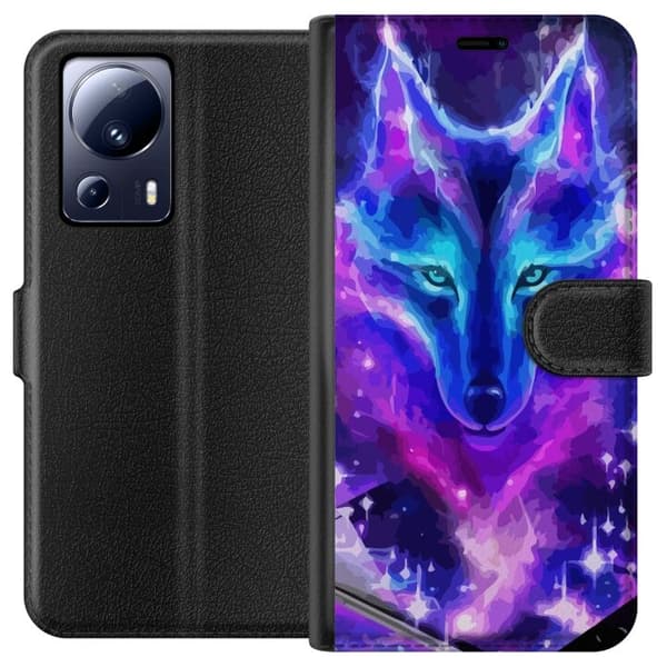 Plånboksfodral till Xiaomi 13 Lite med Neon Varg
