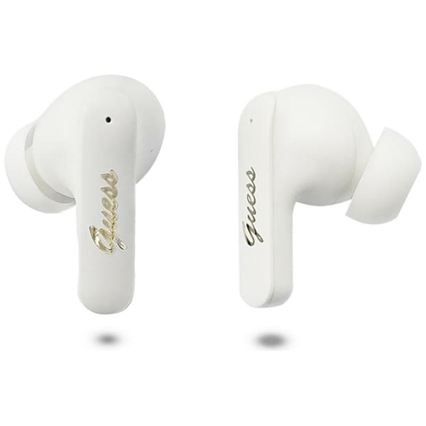 Guess TWS In-ear Hörlurar Script Metal Logo - Vit