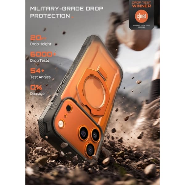 SupCase Mobilcover Til iPhone 18 Pro/17 Pro Magsafe Grip Pro - Coral