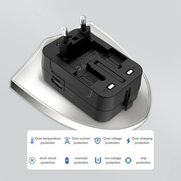 Tech-Protect Reseadapter EU/UK/US/AU TA300 - Svart
