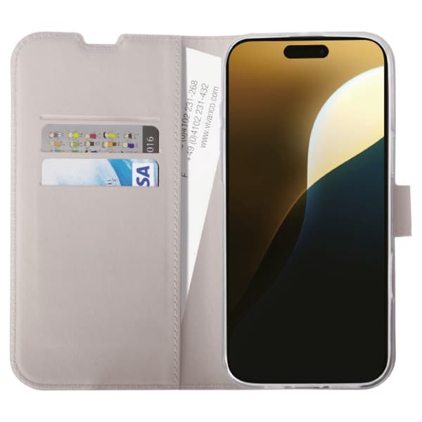 Vivanco Classic Lompakkokotelo iPhone 16 Pro Max Greige