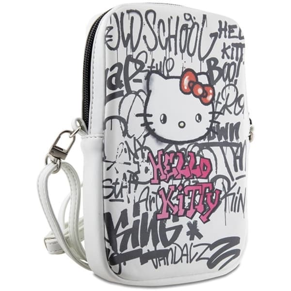 Hello Kitty Taske Graffiti Kitty Head - Hvid