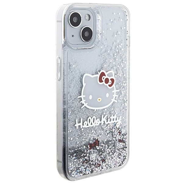 Hello Kitty iPhone 14/15/13 Skal MagSafe Glitter Charms Silver