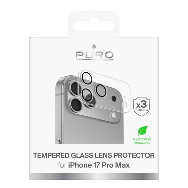 Puro iPhone 17 Pro Härdat Glas Kameraskydd - Clear