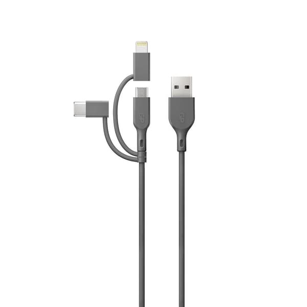 GP Kabel USB-A Till USB-C 3-I-1 Micro-USB + Lightning CY1N 1m