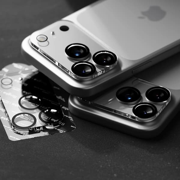 [2-Pack] Ringke kameraomslag hærdet glas til iPhone 17 Pro - sort