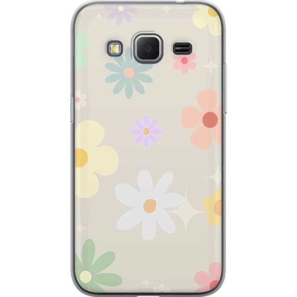 Taske til Samsung Galaxy Core Prime med fejende blomster