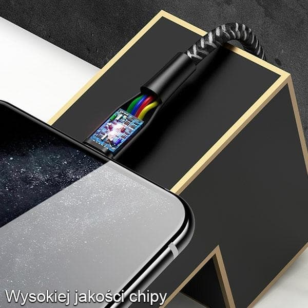 USAMS U41 Lightning Kabel flätad 3 m SJ397USB02 - Röd