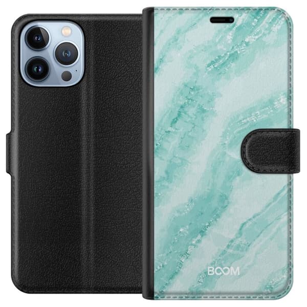 Pung Taske til Apple iPhone 13 Pro Max med Mint Marmor