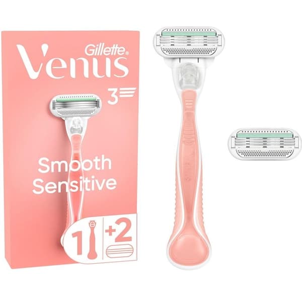 Gillette Rakhyvel Smooth Sensitive + 2st rakblad - Rosa