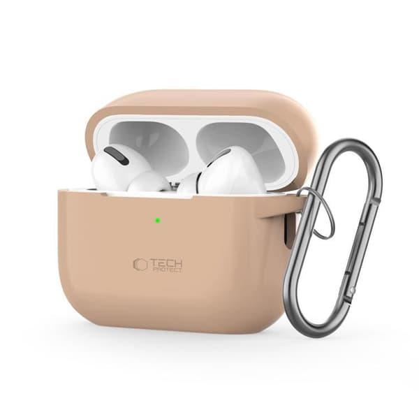 Tech-Protect Apple Airpods Pro 1/2 etui silikonekrog - Cafe Latte