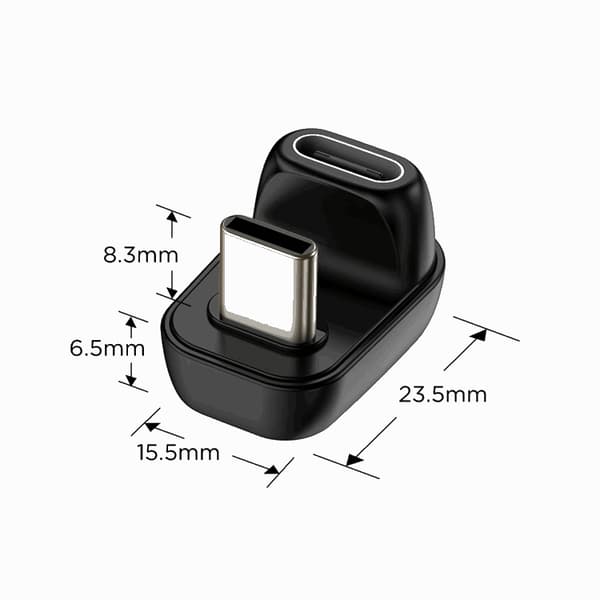 Tech-Protect USB-C Angled Adapter Ultraboost AA04 - Svart