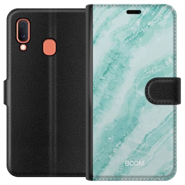 Plånboksfodral till Samsung Galaxy A20e med Mint Marble