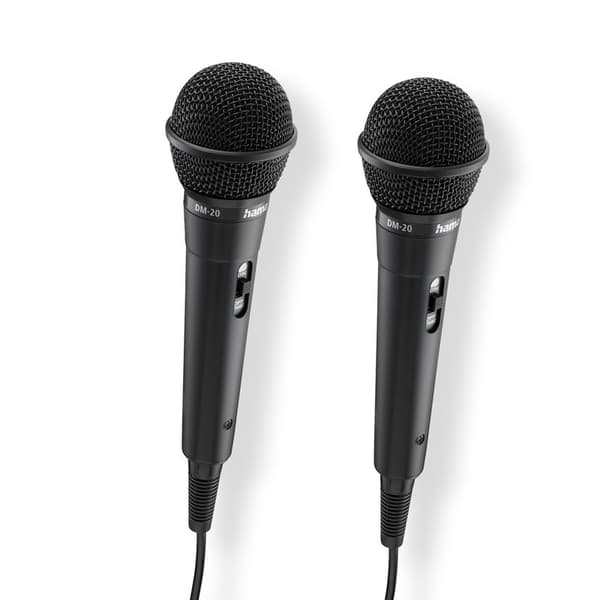 HAMA Mikrofon Karaoke Dynamisk Mono 2-Pack Svart