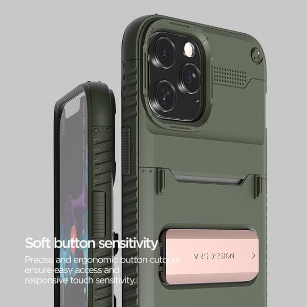 VRS DESIGN Damda QuickStand Skal iPhone 12 Mini - Bronze Grön