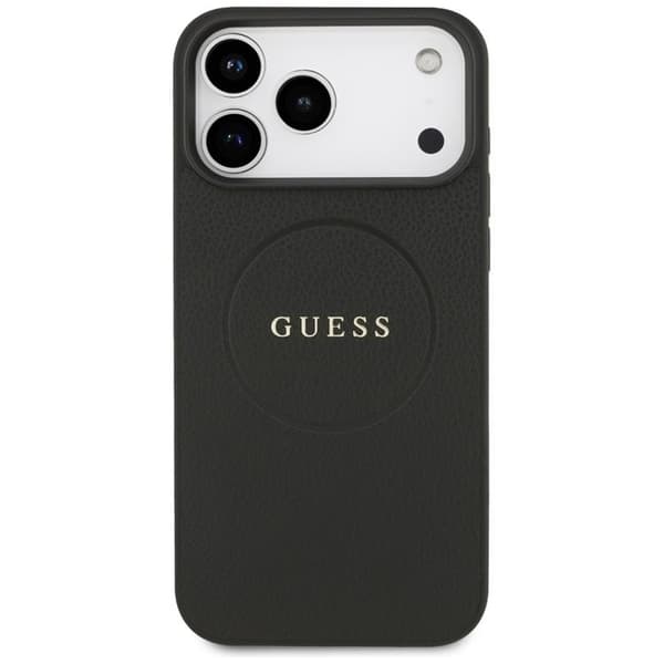 Guess Mobilskal till iPhone 17 Pro Max MagSafe Grained Ring - Svart