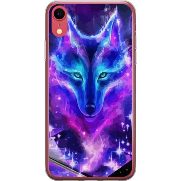 Telefontaske til Apple iPhone XR med Neon Wolf