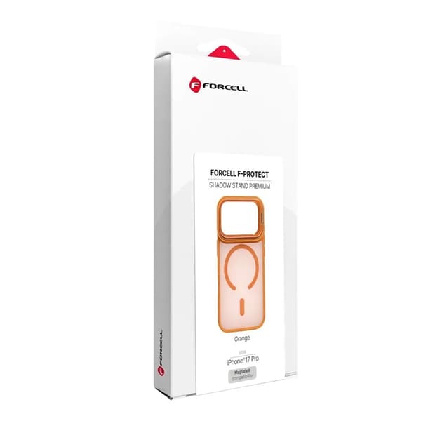 Forcell Mobilskal För iPhone 17 Pro Magsafe Shadow Stand - Orange