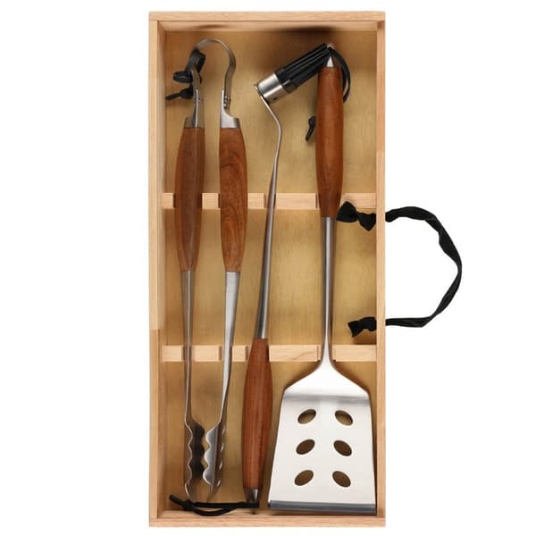 MUSTANG Grillset Grilling Set Trälåda 3st