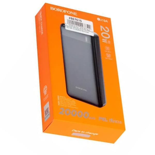 Borofone BJ19A Powerbank 20000mAh - Sort