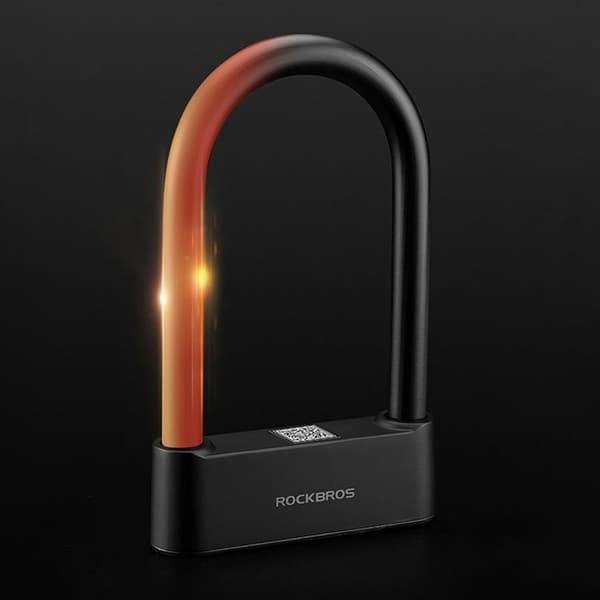 Rockbros SMART Cykellås med Fingeravtrycksläsare och Bluetooth