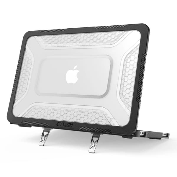 Tech-Protect Cover til Macbook Neo 13\" (2026) Kevlar Pro - Klar/Sort