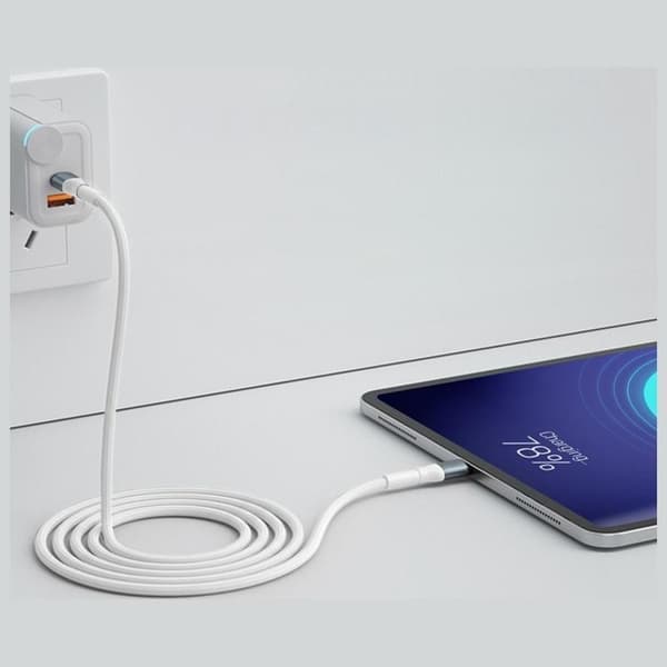 3MK USB-C til USB-C 60W Kabel 20V/3A 1m N-SERIE Hyper - Hvid