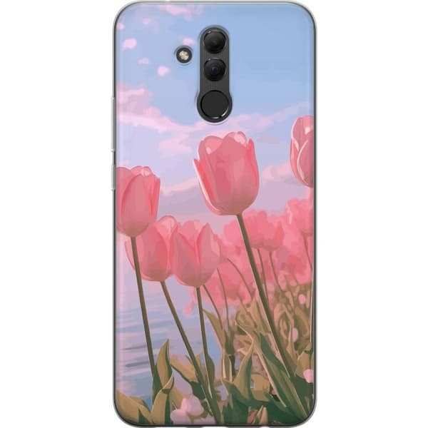 Mobilcover til Huawei Mate 20 lite med Lyserøde Tulipaner