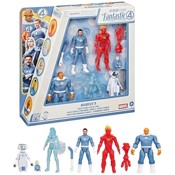 MARVEL Action Figures Fantastic Four 4" Figurmultipakning