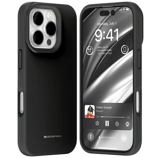Mercury Mobilcover til iPhone 16 Pro MagSafe Pure Silikone - Sort