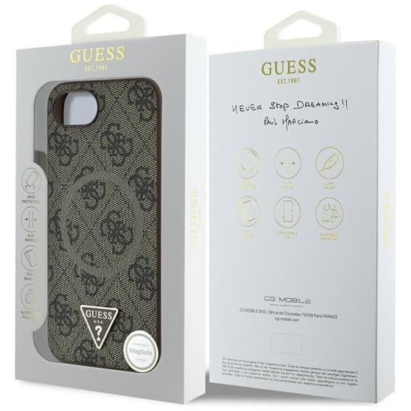 Guess Mobilskal till iPhone 16e MagSafe 4G Ring Triangle Logo