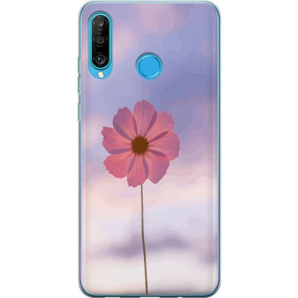Mobilskal till Huawei P30 lite med Rosa blomma