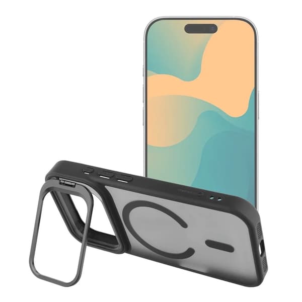 Forcell Mobilcover Magsafe Til iPhone 17 Pro Max Shadow Stand - Sort