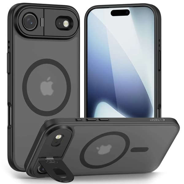 Tech-Protect Telefontaske til iPhone Air Magsafe Kickstand - Mat Sort