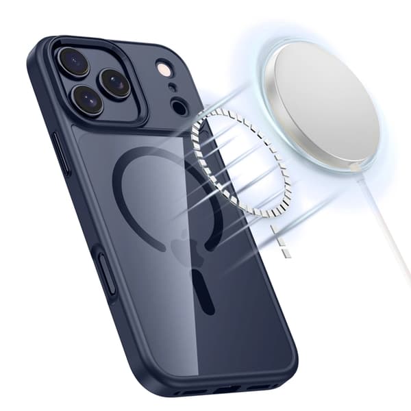 Tech-Protect Mobilskal till iPhone 17 Pro Magsafe - Mörkblå/Clear