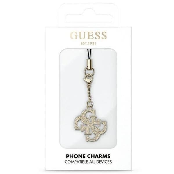 Guess Mobilrem Glitter Charm - Guld