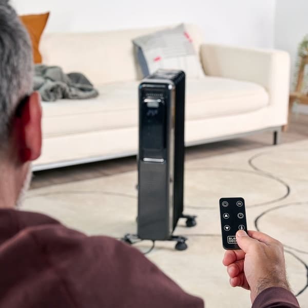 BLACK+DECK Oljeelement Digital 2500W Svart