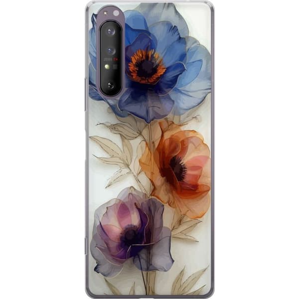 Mobiletui til Sony Xperia 1 II med Silke Blomster