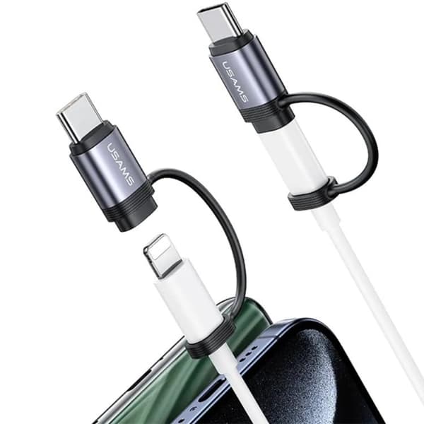 USAMS Lightning–USB-C-adapter 30W AU17 – Teräs