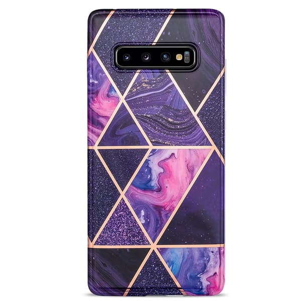BOOM - Grid cover Galaxy S10 Plus - Lilla Marmor