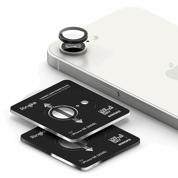 Ringke [2-Pack] iPhone 16e Härdat Glas Kameraskydd Ram